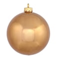 thumbnail image 2 of 4" Gold Shiny Finish UV Resistant Ball Ornament 6 per Bag, 2 of 2