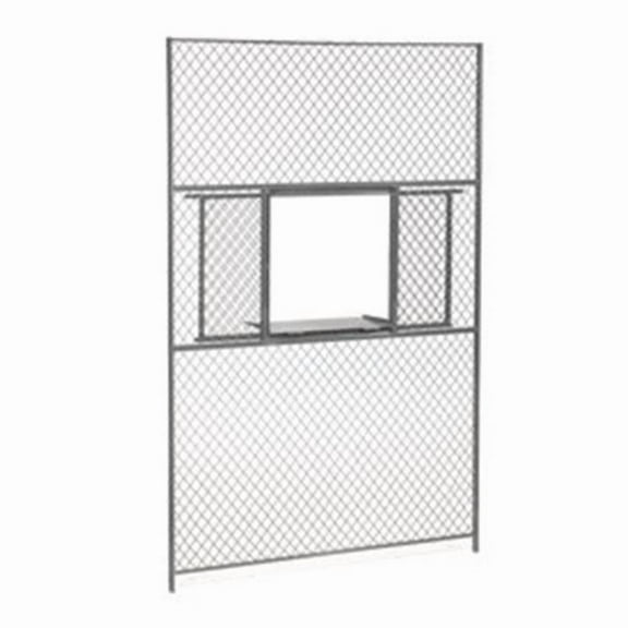 Wire Mesh Gray Service Window for 10 ft. Security Room - Gray - 5' x 10'