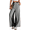 Gray, variant on Pants For Women Striped Patchwork Drawstring Pants Loose Fit Casual Summer Beach Vacation Trousers Khaki XXL