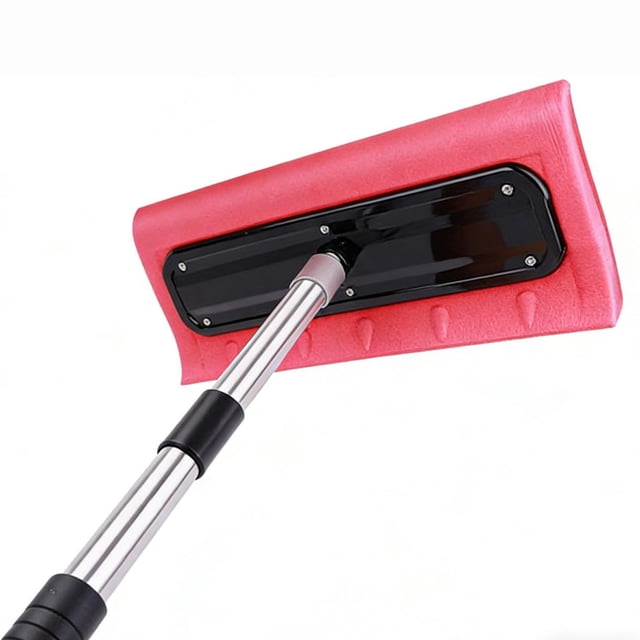 Chanana Snow Roof Rake - Foam Broom Scraper for Clearing | Polyethylene Head with Telescoping Extension Pole & Soft Non-Abrasive Edge for Windshields, Solar Panels and Shingle Overhangs