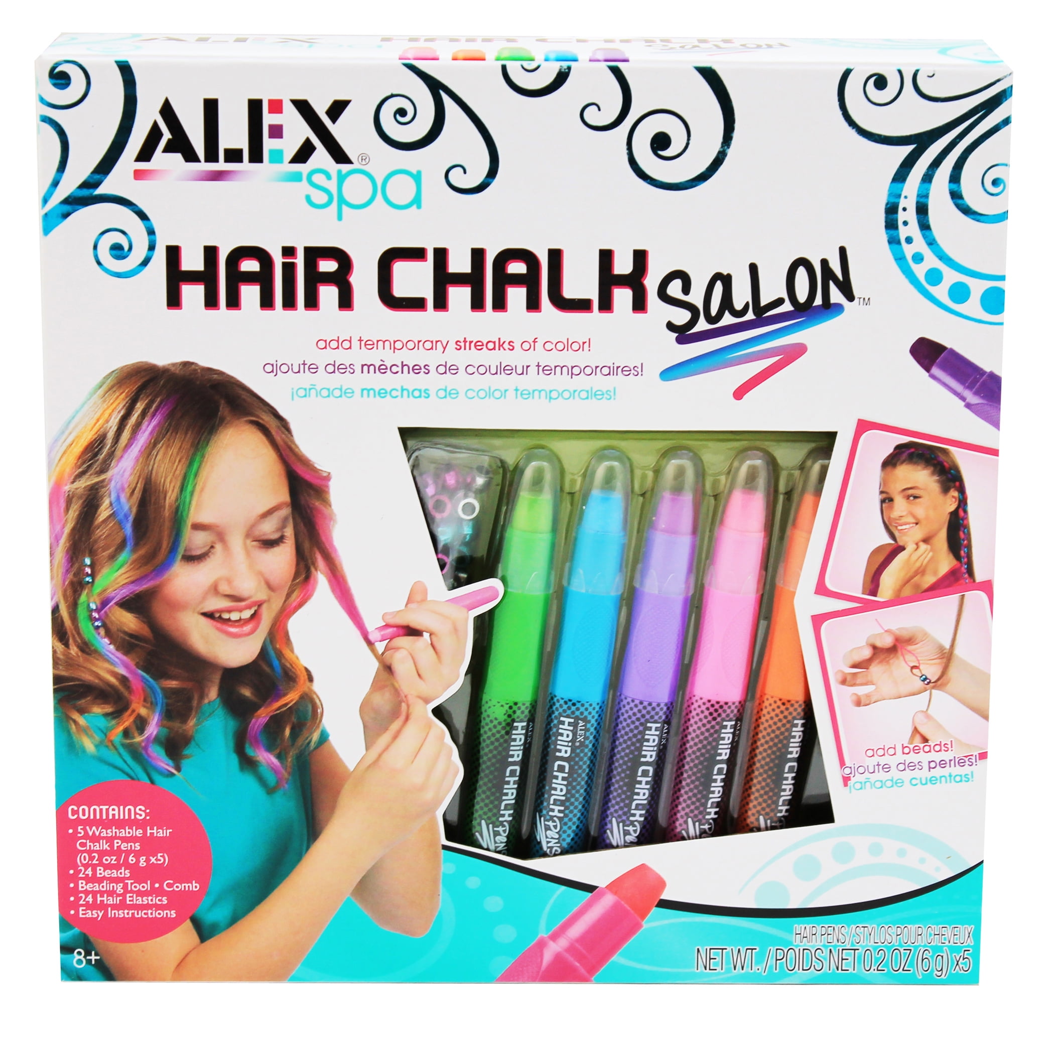 ALEX Toys Spa Hair Chalk Salon Craft Kit, Set of 2 Kits