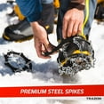 thumbnail image 4 of Crampons Ice Cleats for Hiking Boots and Shoes, Anti Slip Walk Traction Cleats, Snow Ice Grippers 19 Spikes and Grips, Safe Protect for Hiking Climbing Fishing Mountaineering Walking - Men Woomen Kids, 4 of 5