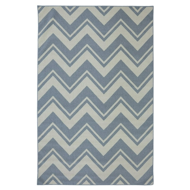 Mohawk Home Pool Zig Zag Blue Area Rug Walmart Com Walmart Com