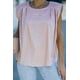 thumbnail image 1 of ABPHQTO Top de mujer con manga casquillo plisada de leopardo rosa, 1 of 5