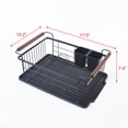 thumbnail image 2 of Better Homes & Gardens Dish Drying Rack with Utensil Holder, Metal and Acacia Wood, Well Suited to Dish Drying and Sink Organization, 2 of 11