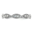 thumbnail image 3 of Auriga Fine Jewelry 14K White Gold Size 9 Vintage Pave 1/2 carat Diamond Complete Eternity Band for Women, 3 of 6