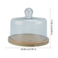 thumbnail image 2 of AURARMLET Assiette à Gâteau en Verre 1 Ensemble pour Protection contre la Poussière Kaki 7,9 X 6,7 Po Design Rond, 2 of 8