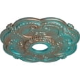 thumbnail image 3 of Ekena Millwork 18"OD x 3 1/2"ID x 1 1/2"P Rotherham Ceiling Medallion (Fits Canopies up to 3 1/2"), Hand-Painted Copper Green Patina, 3 of 6