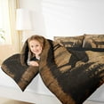 thumbnail image 4 of jejeloiu Jungle Deer Elk Queen Comforter Set,Mountain Pine Tree Bedding Sets,Brown Black Bedding Comforter Set For Men Women,Microfiber Bedroom Decor Reversible,3pcs, 4 of 8