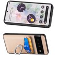thumbnail image 4 of Allytech Wallet Case for Google Pixel 6 Pro, Weave Texture TPU Cards Holder Ring Holder Kickstand Shockproof Anti-Scratch Bumper Back Cover Case for Google Pixel 6 Pro - Khaki, 4 of 13