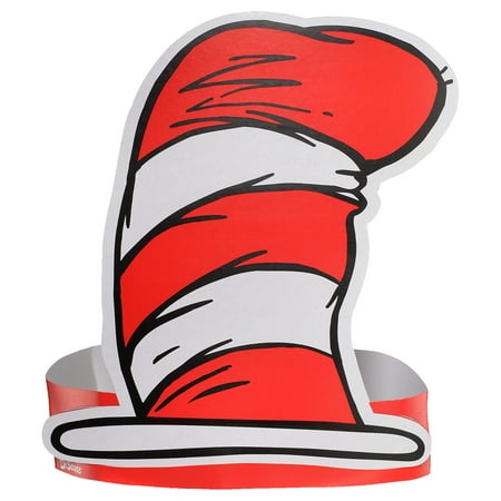 36 Count Dr. Seuss Cat in the Hat Paper Hats for Kids, Birthday Party Supplies