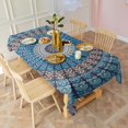 thumbnail image 3 of Rectangle Waterproof Tablecloth 60×120 Inch, Bohemia Reusable Indoor/Outdoor Durable Table Cover for Party Kitchen Dinner Room Decor, 3 of 6