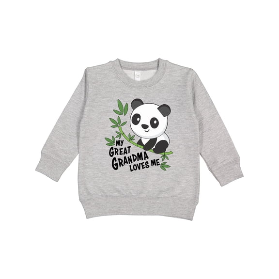 Inktastic My Great Grandma Loves Me Cute Panda Toddler Sweatshirt