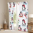 thumbnail image 4 of Homewish Kawaii Antarctic Penguin Black Out Curtains, Cartoon Winter Animal Curtains Pack of 2 (42x63 Each), Teens Kids Boys Girls Bedroom Curtains, Living Room Curtains Decor, 4 of 7