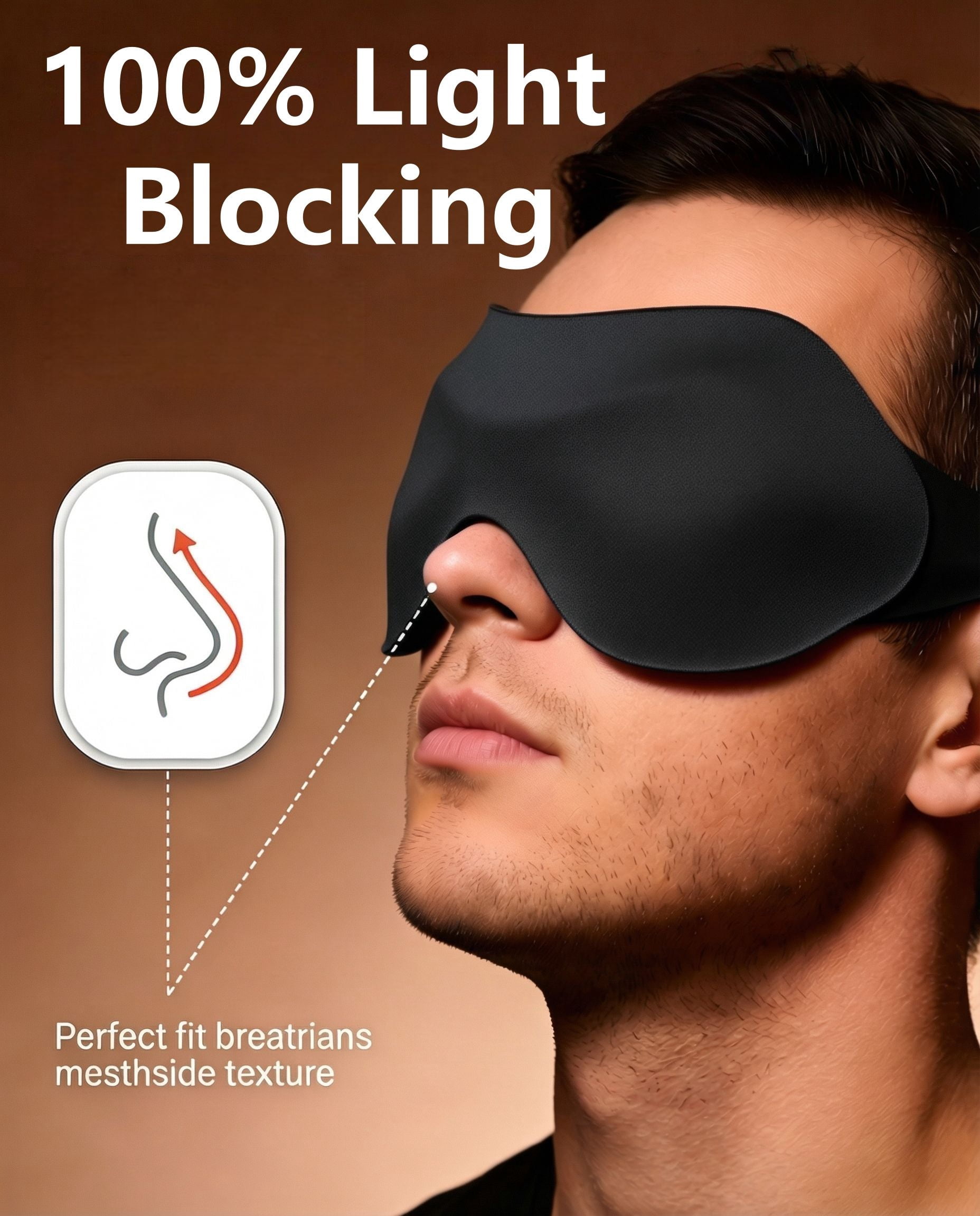 3 Pack Sleep Eye Masks for Women & Men: Soft Comfortable Eye Cover with Full Blackout - 3D Contoured Design for Side Sleep and Lash Extensions