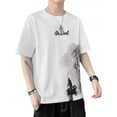 thumbnail image 1 of Para Hombre,manga Corta,lavado De Tinta,y2k,ropa De Verano, 1 of 8