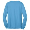 thumbnail image 3 of Port & Company Tall Long Sleeve 50/50 Cotton/Poly TShirt (PC55LST) Aquatic Blue, LT, 3 of 3