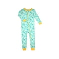 thumbnail image 2 of Sleep On It Infant Girls Long Sleeve Super Soft Snuggle Jersey Zip-Up Coverall Pajama with Matching Blankey Buddy - Floral - Blue & Yellow, Size: 24M, 2 of 3
