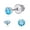 Aquamarine, variant on Limerencia Titanium Hypoallergenic CZ Flat Back Stud Earrings for Women 20G F136 Implant Grade, 6-Prong Nickel-Free Flat Screw Back, Cartilage Tragus Earring, 24H Comfort Wear for Sensitive Ears