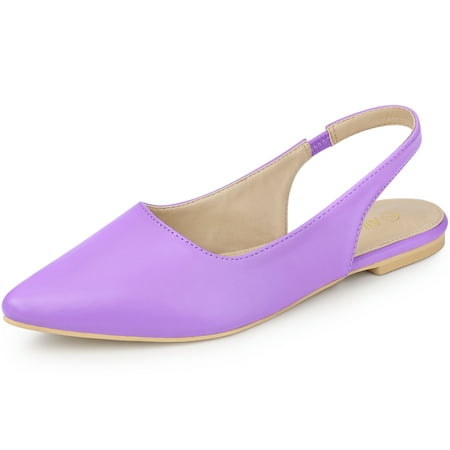 

Unique Bargains Women s Pointed Toe Pumps Slingback Flat Pumps