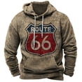 thumbnail image 1 of Sudadera con capucha retro para hombre, nueva sudadera con capucha con estampado 3D de ROUTE 66, sudaderas casuales de gran tamaño para hombre, sudaderas de moda urbana 6XL, 1 of 5