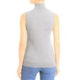 thumbnail image 3 of Private Label Womens Cashmere Ribbed Trim Tank Top Sweater, 3 of 4