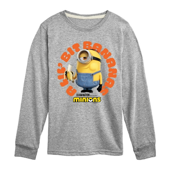 Despicable Me Minions - A Lil Bit Bananas - Toddler & Youth Long Sleeve Graphic T-Shirt