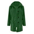 thumbnail image 4 of YDDIAN Pea Coats for Women Winter Fashion Wool Trench Coat Single Breasted Peacoat Fall Casual Stand Collar Blazer Jackets Dark Green 5XL, 4 of 5