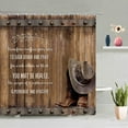 thumbnail image 4 of Rustic Barn Door Shower Curtain Sets with Non-Slip Rug Set Farmhouse Country Western Wooden Saloon Bathroom Curtain and Bath Mat, 4 of 4