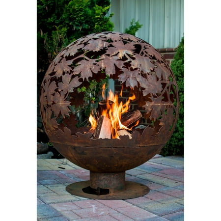 Fancy Flames Leaf Globe Wood Burning Fire Pit - Walmart.com - Fancy Flames Leaf Globe Wood Burning Fire Pit - Walmart.com