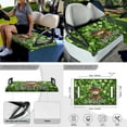 thumbnail image 3 of Jeiento Golf Cart Seat Covers 4 PCS with Steering Wheel Cover and 2PCS Golf Cart Flags St. Patrick's Day Highland Cow Golf Cart Seat Cushions Cover 13-14 Inch Steering Wheel Covers Mini Flags, 3 of 5