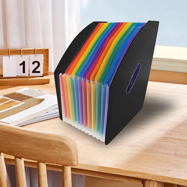 Back to School Supplies LSLJS A4 Accordion Bag 13 Compartments Multi-Layer File Bag Accordion Folder Test Paper Storage Data Book, File Folder File Organizer