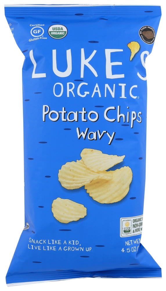 (9 Pack) Luke'S Organic Potato Chips, Wavy, 4.5 Oz - Walmart.com