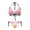 Ice Cream Drip & Sprinkle Print, variant on Cute Ice Cream Drip Halter Triangle Bikini Set - Pink Sprinkle Print Two Piece Swimsuit for Beach Vacations & Pool Parties