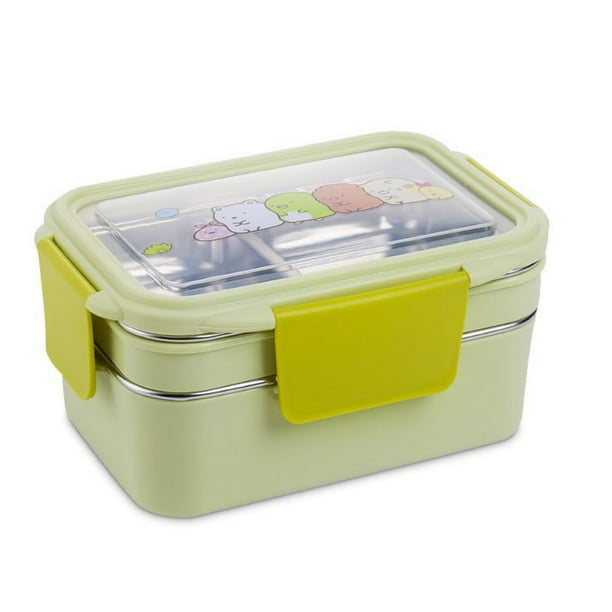 Supersellers Bento Lunch Box, Stainless Steel Partition Double-layer ...