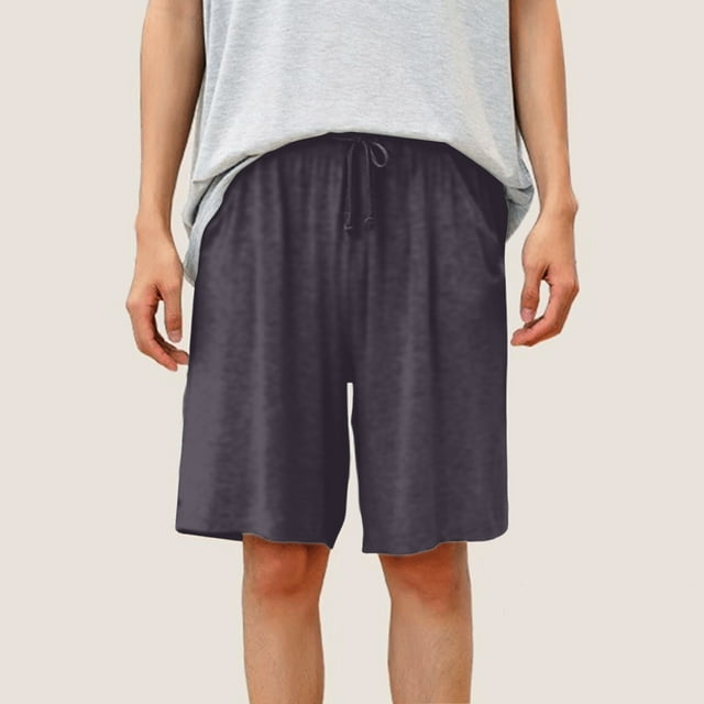 pstuiky Pantalones cortos cargo para hombre, Pantalones cortos transpirables con bolsillos y corte en casa de color liso para hombre Pantalones cortos cargo