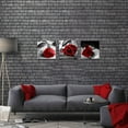 thumbnail image 6 of Canvas Print 3 Pcs Black and White Red Rose Canvas Art Painting Abstract Wall Art Decorations Flower Picture on Canvas for Home Decor Stretched and Framed (16X16inchX3pcs, A-Rose), 6 of 6