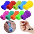 thumbnail image 1 of Ergonomic pencil grips for kids silicone random color 10pcs, 1 of 4
