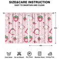 thumbnail image 2 of Nursery Curtains Boys Girls Kids Strawberry Print Pattern Window Drapes for Living Bedroom Playroom Room Decor Rod Pocket 42x54 Inch 2 Panels, 2 of 2