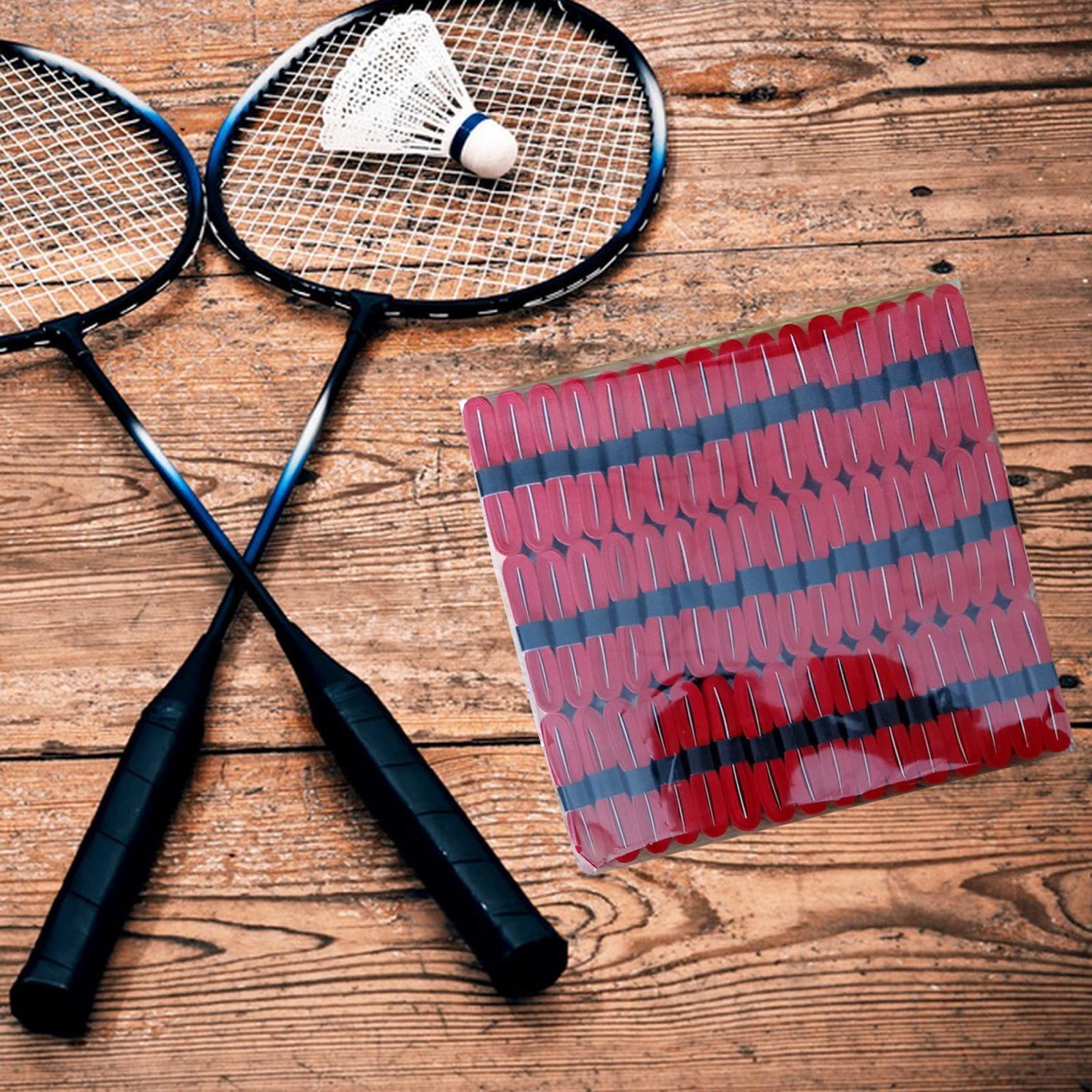 harayaa 48Pcs Tennis Racket Grip Tape Badminton Squash Racket Over Grip Sweat Absorption red