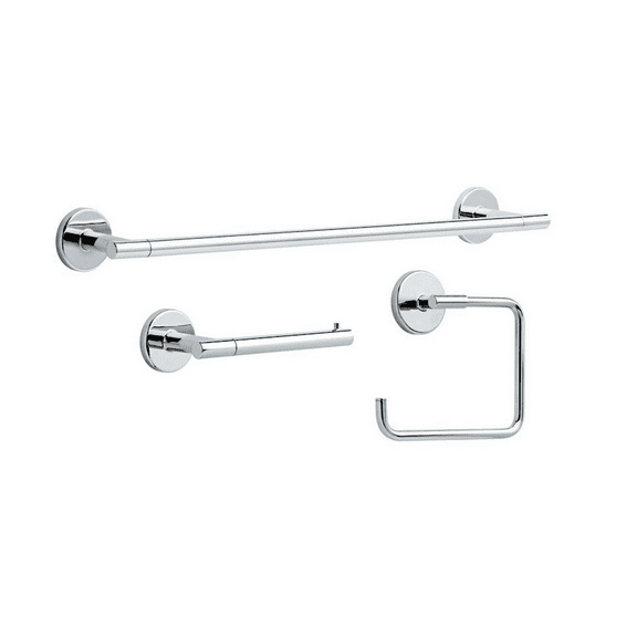 Delta LDL63-PC Lyndall Bath 3 Piece Bath Accessory Set w/ 24" Towel Bar Chrome