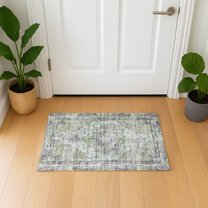Addison Rugs Mayfield Premium Machine Washable Traditional Global Aloe Rectangle Rug, 1'8" x 2'6"