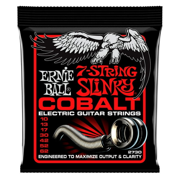 Ernie Ball Slinky Cobalt 7-String Electric Guitar Strings, Skinny Top Heavy Bottom
