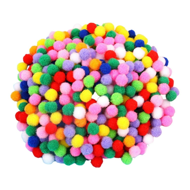 Assorted pompoms Craft Making Decorations Hobby Supplies Soft Puff Balls  Dia 1cm Dia 1cm 300Pcs