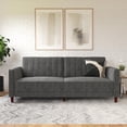 thumbnail image 3 of DHP Pin Tufted Transitional Futon, Gray Velvet, 3 of 10