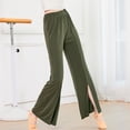 thumbnail image 4 of Plus Size Drawstring Sweat Pants for Women Solid Color Slit Loose-Fit Yoga Pants Winter Casual Straight Leg Trousesr, 4 of 5