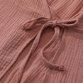 thumbnail image 6 of Amazhiyu Women's Cotton Gauze Short Sleeve V Neck Wrap Mini Dress Summer Casual, 6 of 6