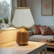 thumbnail image 3 of Pantalla de lámpara de tela, decoración del hogar, elegante aplique de pared, cubierta de luz de pared Blanco, 3 of 9