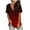Wine, variant on HongQid Women's V Neck T Shirts Casual Rolled Short Sleeve Side Split Summer Tops Loose Tees