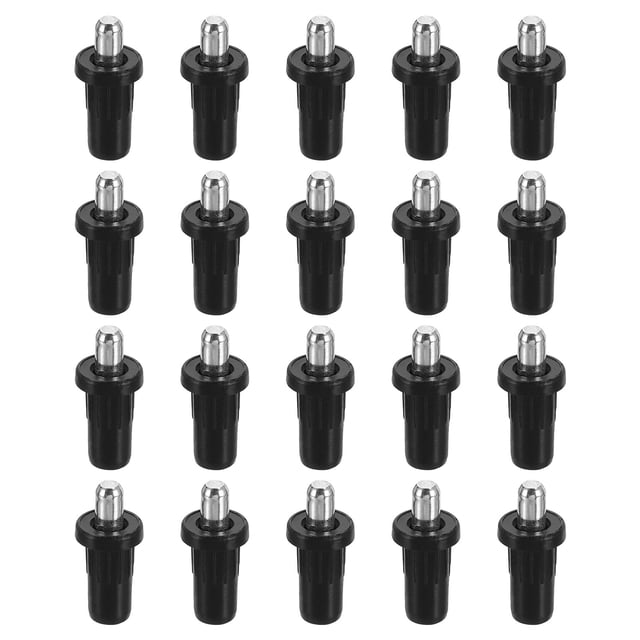 50pcs Shutter Repair Pins, Spring Loaded Plantation Shutter Replacement Repair Pins Metal Plantation Shutter Pins Louvers Staples for Windows, Black(1 x 0.46 x 0.31 Inch)
